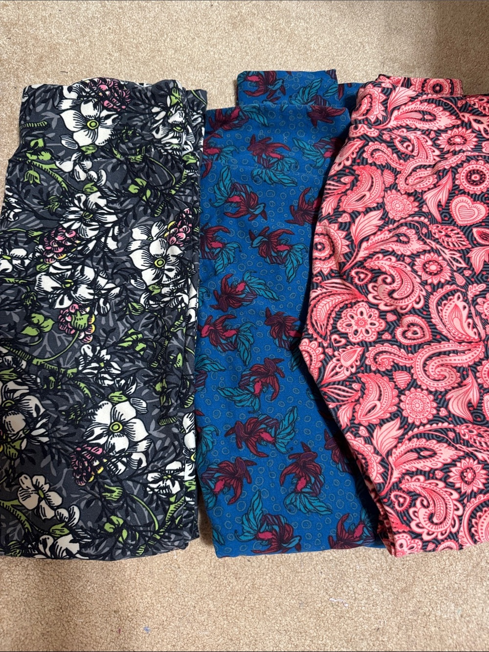 LulaRoe leggings Bundle of 3, One Size.